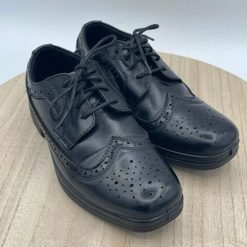 Boy's Formal Deer Stags Lace Up Dress Shoes Ace 13.5 Wedding Church